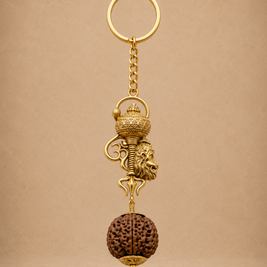 Keyring Brass Hanuman